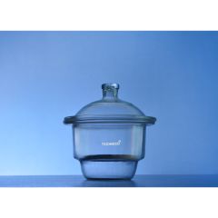Desiccator With Glass Knob Cover And Porcelin Plate 200 MM